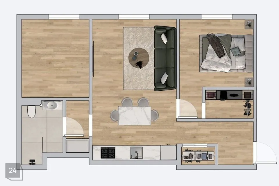 3-toaline Korter  -  Tallinn, Kesklinna linnaosa - foto 3