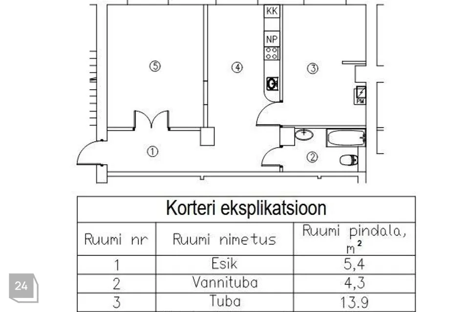 2-toaline Korter  -  Tallinn, Kesklinna linnaosa - foto 3