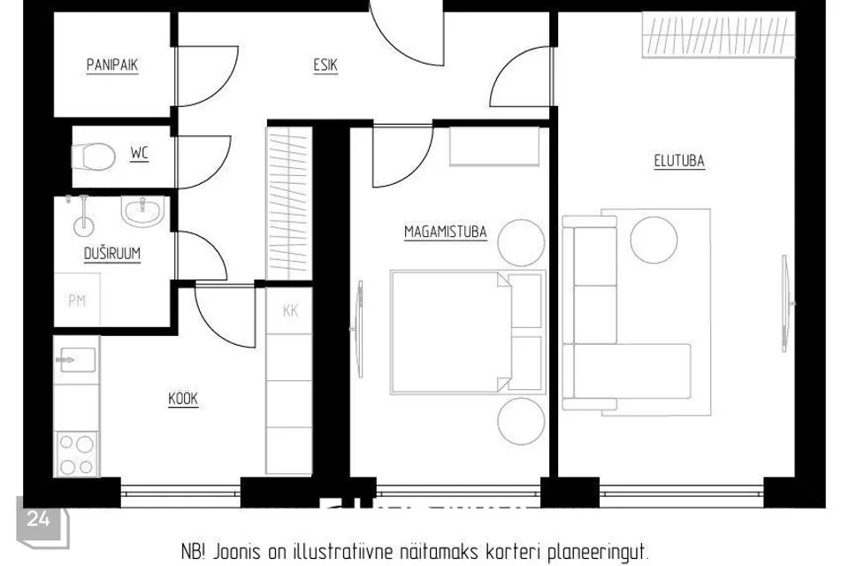 2-toaline Korter - Tallinn, Kesklinna linnaosa - foto 2