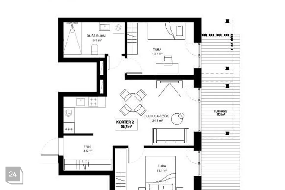 3-room apartment in Kiili vald, Kiili alev - photo 5