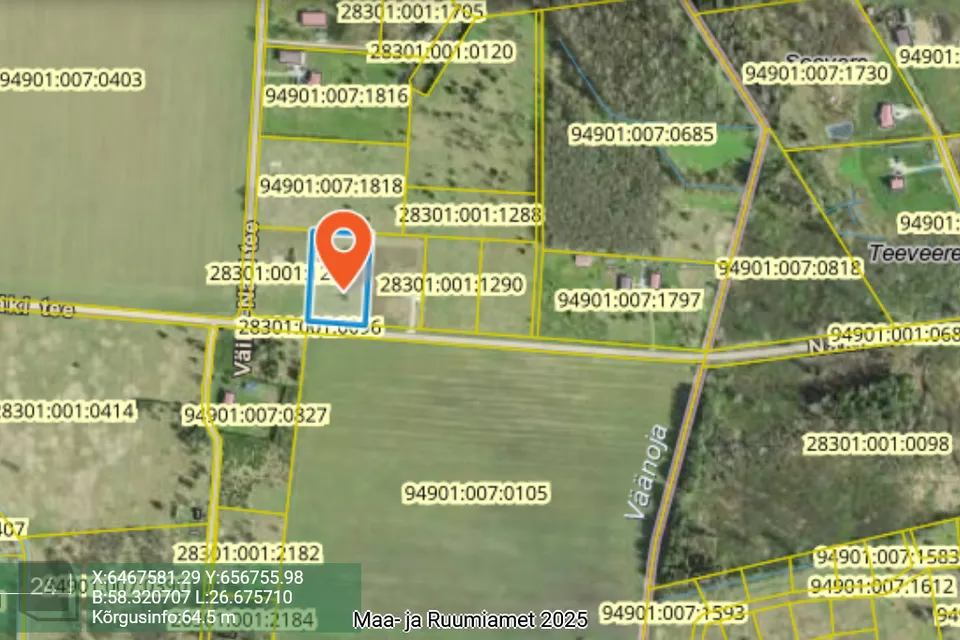 Maatulundusmaa, 5007 m² Maa  -  Kambja vald, Laane küla